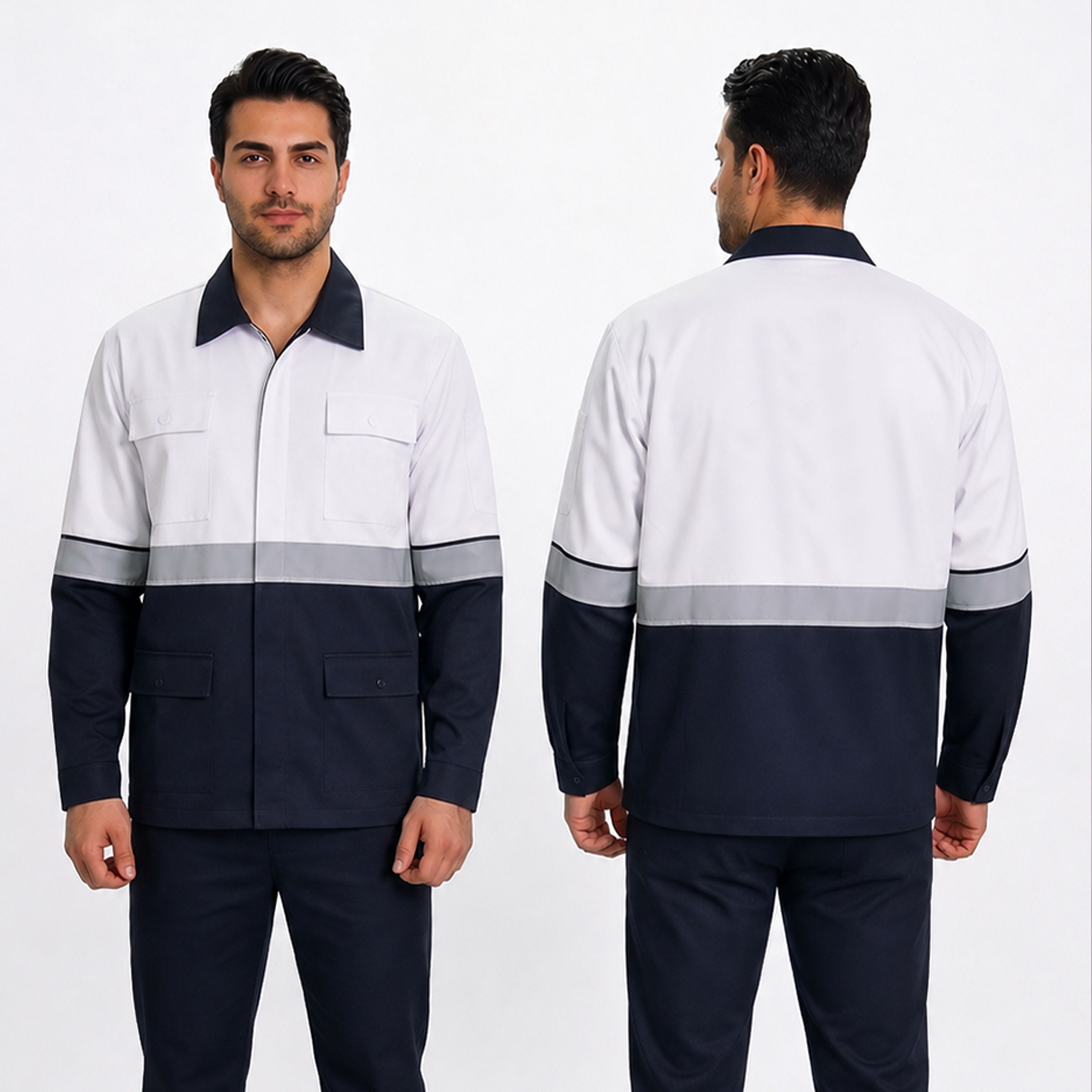 کت مدیریتی شبنمادار کتان مدل N4-208
